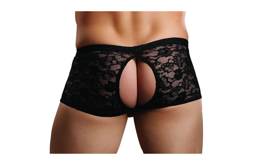 Crotchless Thong - S/M - Black