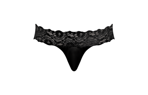Micro Thong Pinch Back - L/XL - Black
