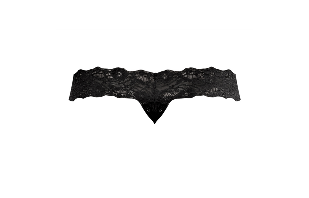 Micro Thong Pinch Back - S/M - Zwart
