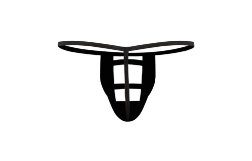 Perk-U-Later: Sexy Black Briefs With Double Straps | Male Power