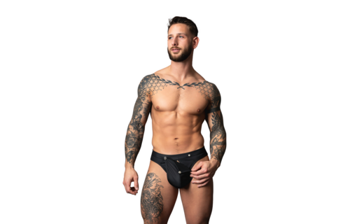 Snap Off Tanga - L/XL - Zwart