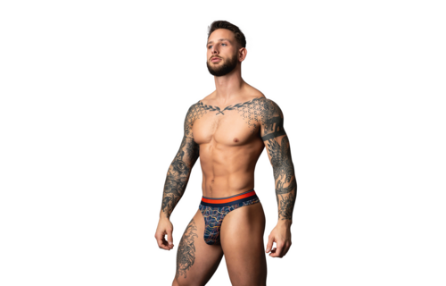 Tanga - S/M - Navy Marble