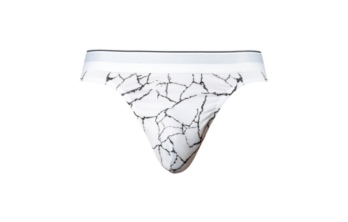 Tanga – S/M – Weißer Marmor