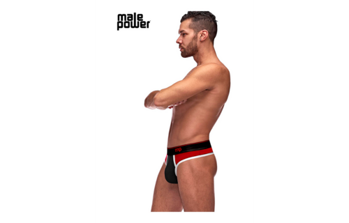 Panel String S/M Schwarz/Rot | Retro-Sportstil Male Power