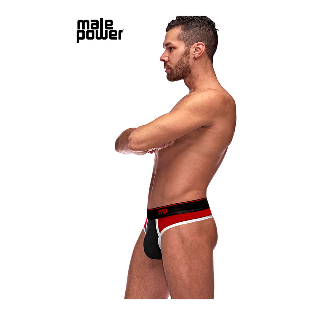 Panel Thong S/M Black/Red | Retro Sports Style Male Power