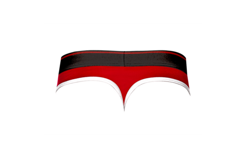 Panel String S/M Schwarz/Rot | Retro-Sportstil Male Power