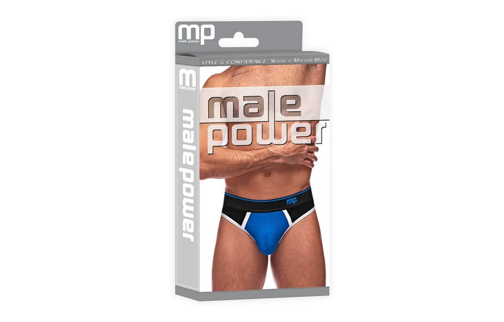 Panel String L/Xl Zwart/Blauw - Retro Sportstijl Male Power