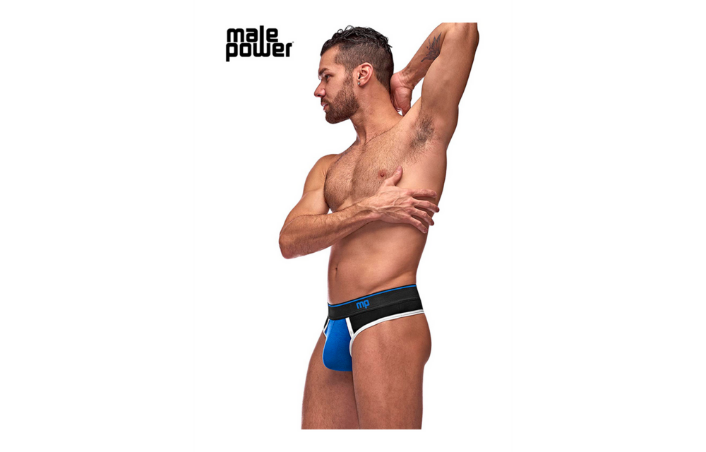 Panel Thong – L/XL – Schwarz/Blau