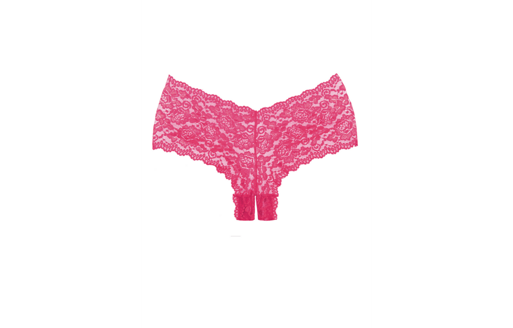 Candy Apple Panties Pink | Allure Panties Open Crotch One Size