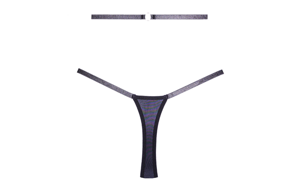 Cherished Kant En Gaas String Zwart | Luxe & Comfort Os