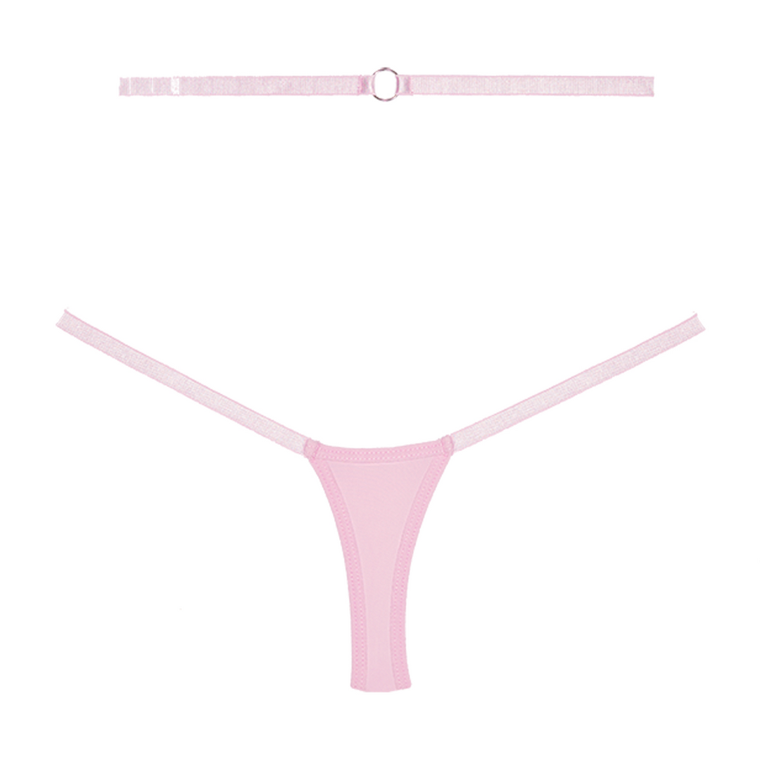 Cherished Lace Mesh Thong Pink - Luxurious & Seductive