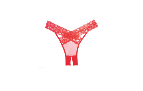 Desire Crotchless Pantyhose Red | One Size | Allure