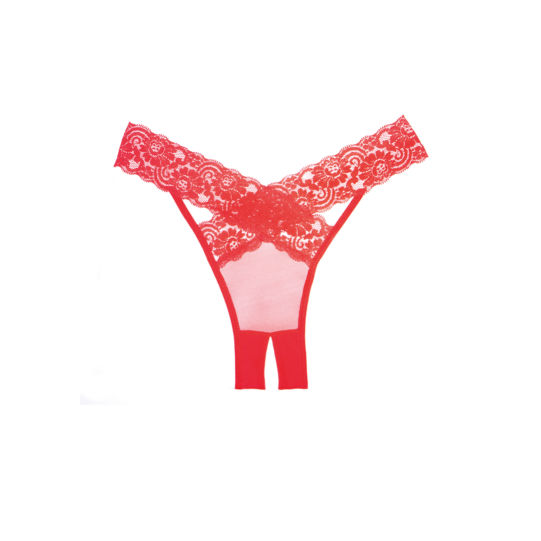 Desire Crotchless Pantyhose Red | One Size | Allure