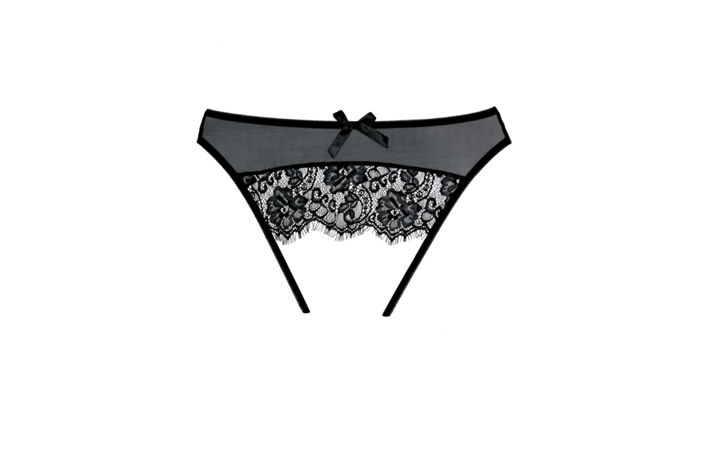 Exposé Briefs Black One Size – Seductive Sheer Mesh Thong