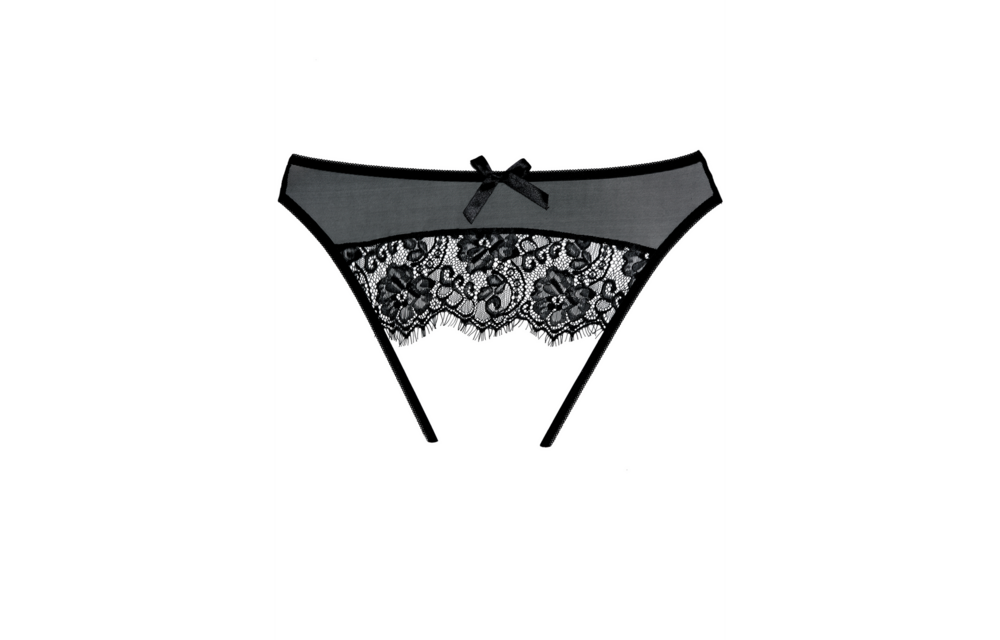 Exposé Slip Schwarz Einheitsgröße – Verführerischer Sheer Mesh String