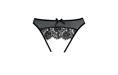 Exposé Slipje Zwart One Size – Verleidelijke Sheer Mesh String