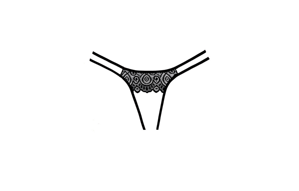 Lovestruck One Size Ondergoed - Verleidelijke Zwarte Kantpanty