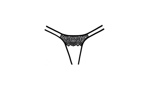 Lovestruck One Size Unterwäsche – Verführerische schwarze Spitzenstrumpfhose