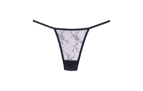 Mesh Thong - One Size - Black