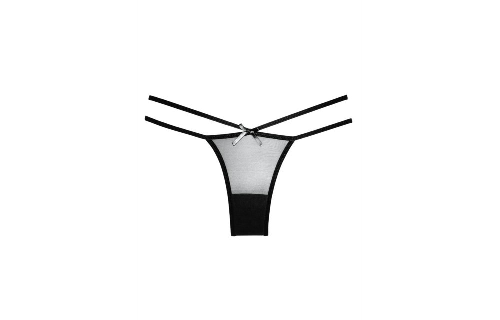 Naughty Vanilla Slip One Size – Frech & transparent Schwarz