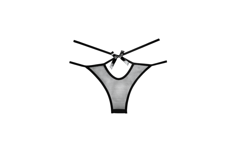 Naughty Vanilla Briefs One Size - Naughty & Transparent Black