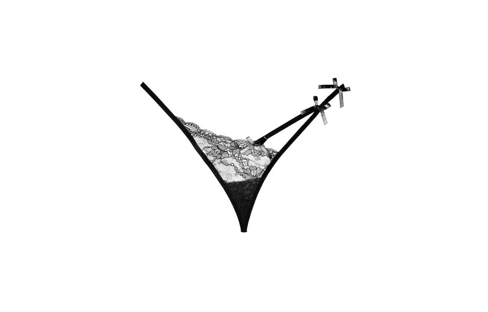 Pixie Slipjes One Size - Elegante Zwarte Kant String