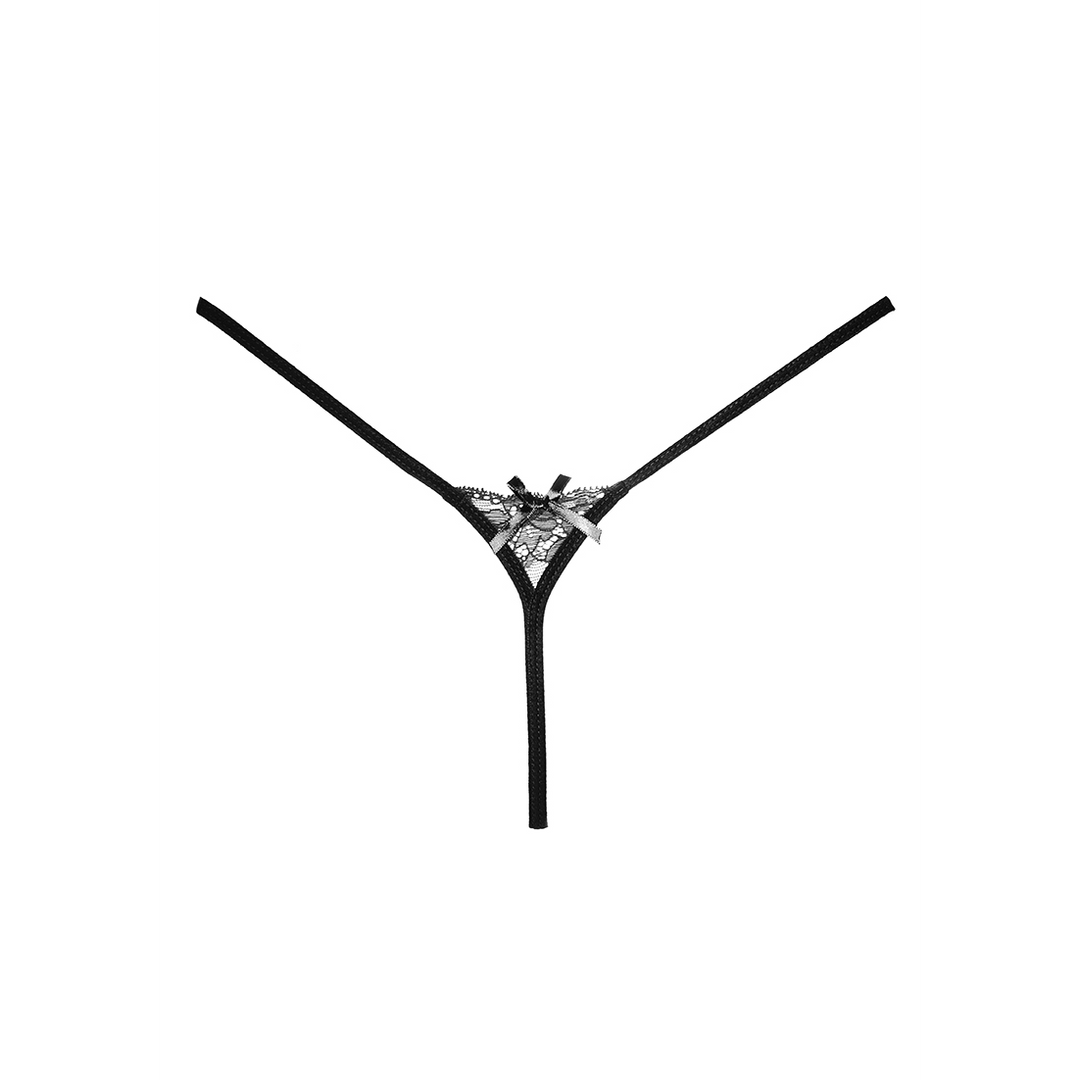 Pixie Slipjes One Size - Elegante Zwarte Kant String