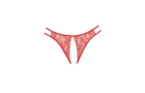 Sweet Honey Slipje Rood - Verleidelijke Kanten Panty One Size