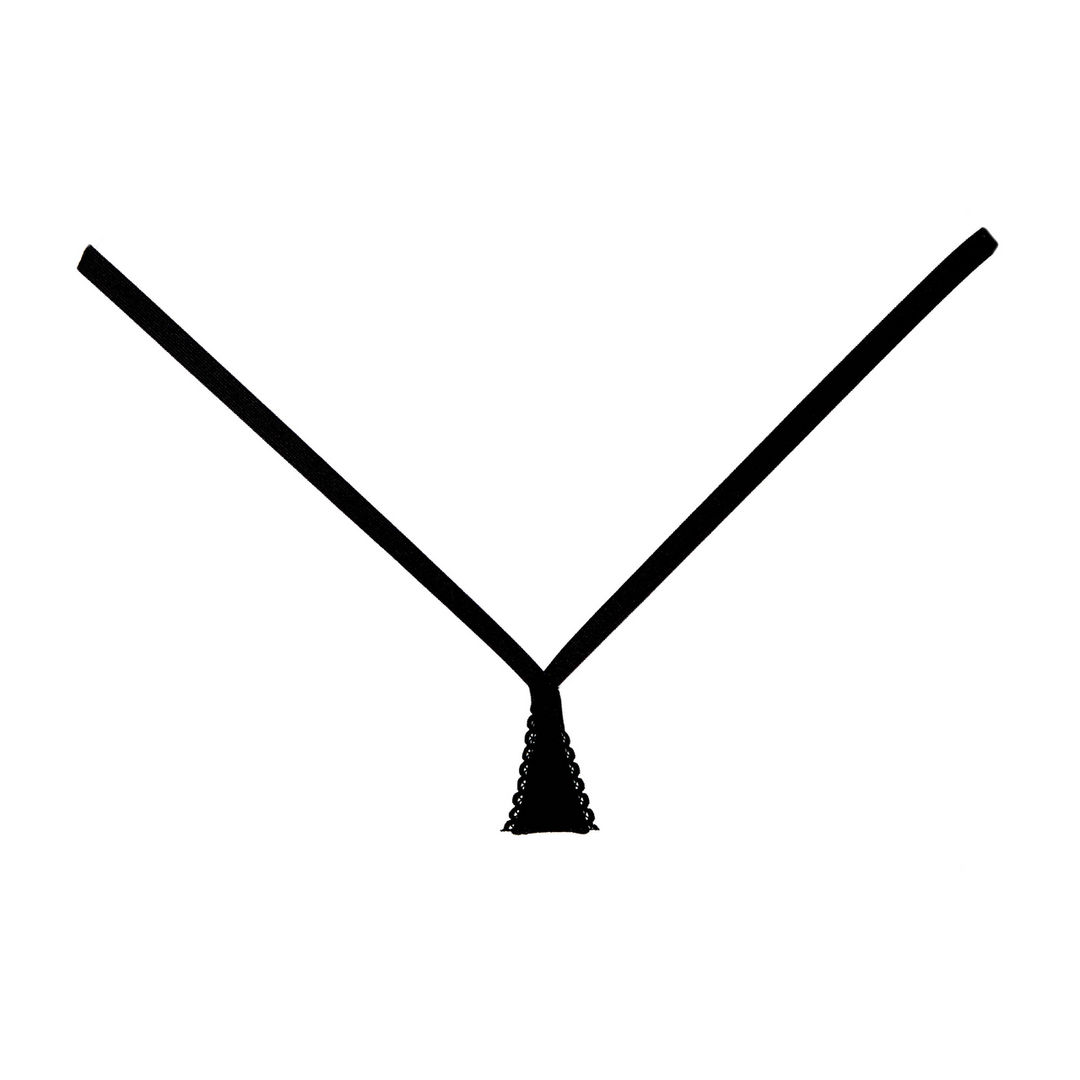 Velvet Briefs One Size - Luxurious Black Velvet G-String