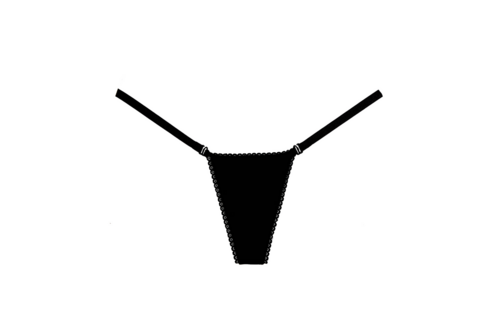 Wetlook-Höschen Einheitsgröße – Sexy G-String von Allure Schwarz