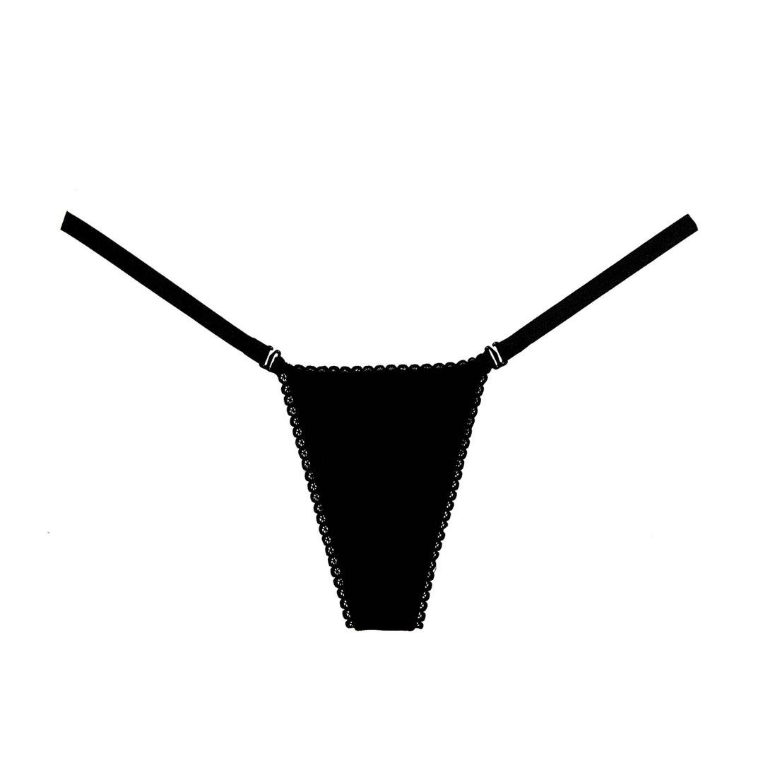 Wetlook Slipje One Size – Sexy G-String Van Allure Zwart