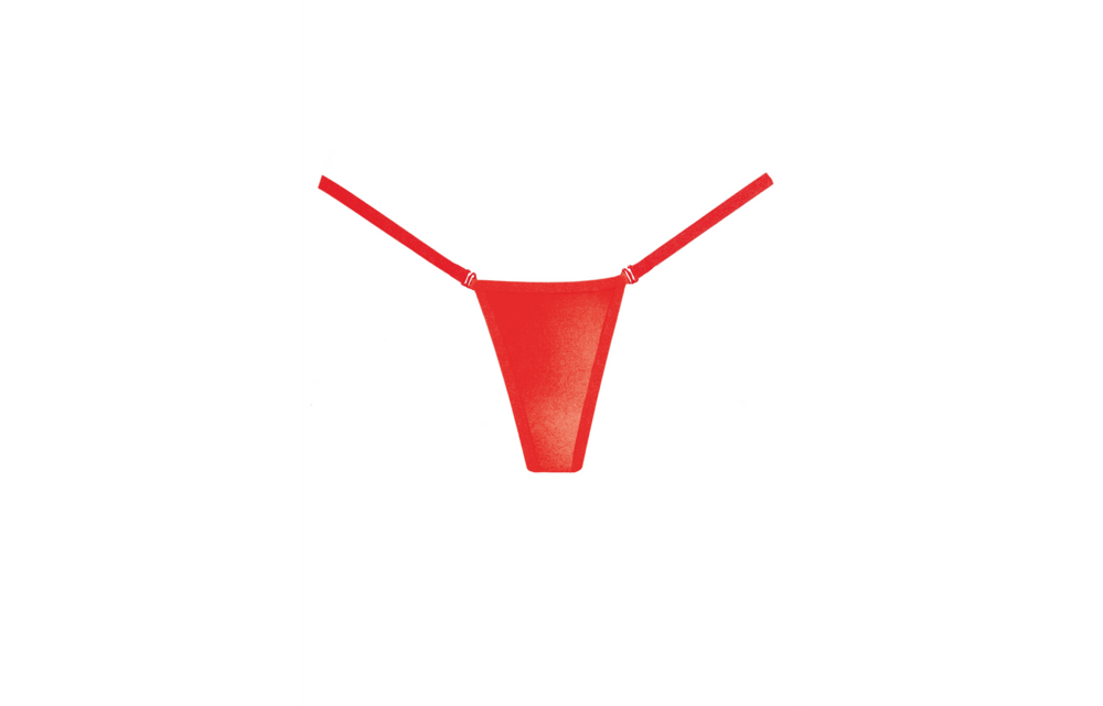 Wetlook Slipje Rood One Size | Sexy G-String Allure