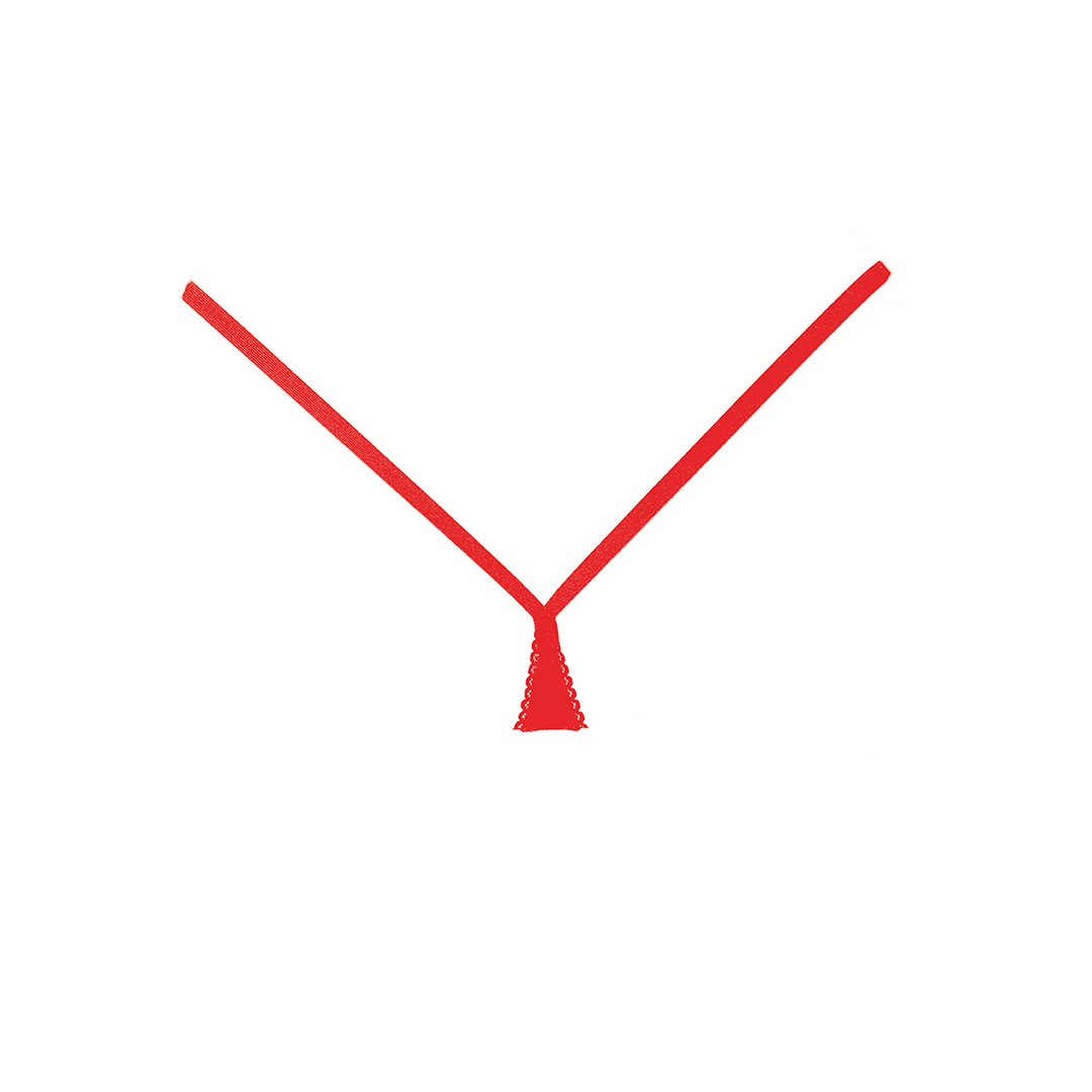 Wetlook Slip Rot Einheitsgröße | Sexy G-String Allure