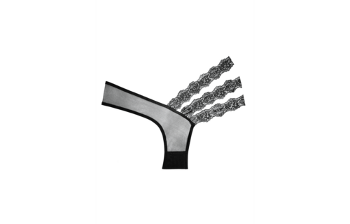 Wild Orchid Slipje Zwart - Asymmetrisch & Verleidelijk One Size
