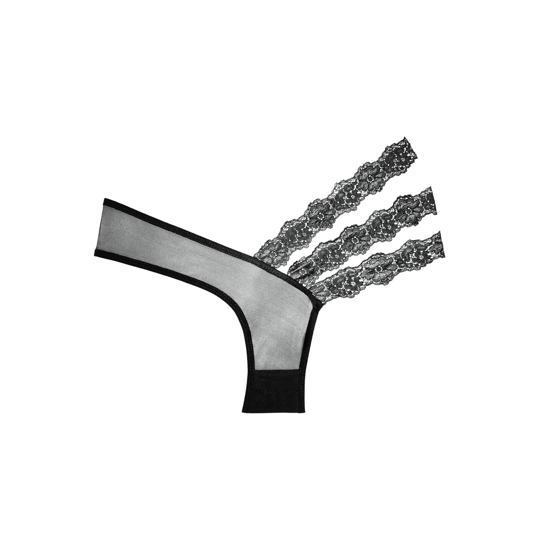 Wild Orchid Slip Schwarz – Asymmetrisch & Verführerisch Einheitsgröße