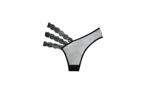 Wild Orchid Briefs Black - Asymmetrical & Seductive One Size