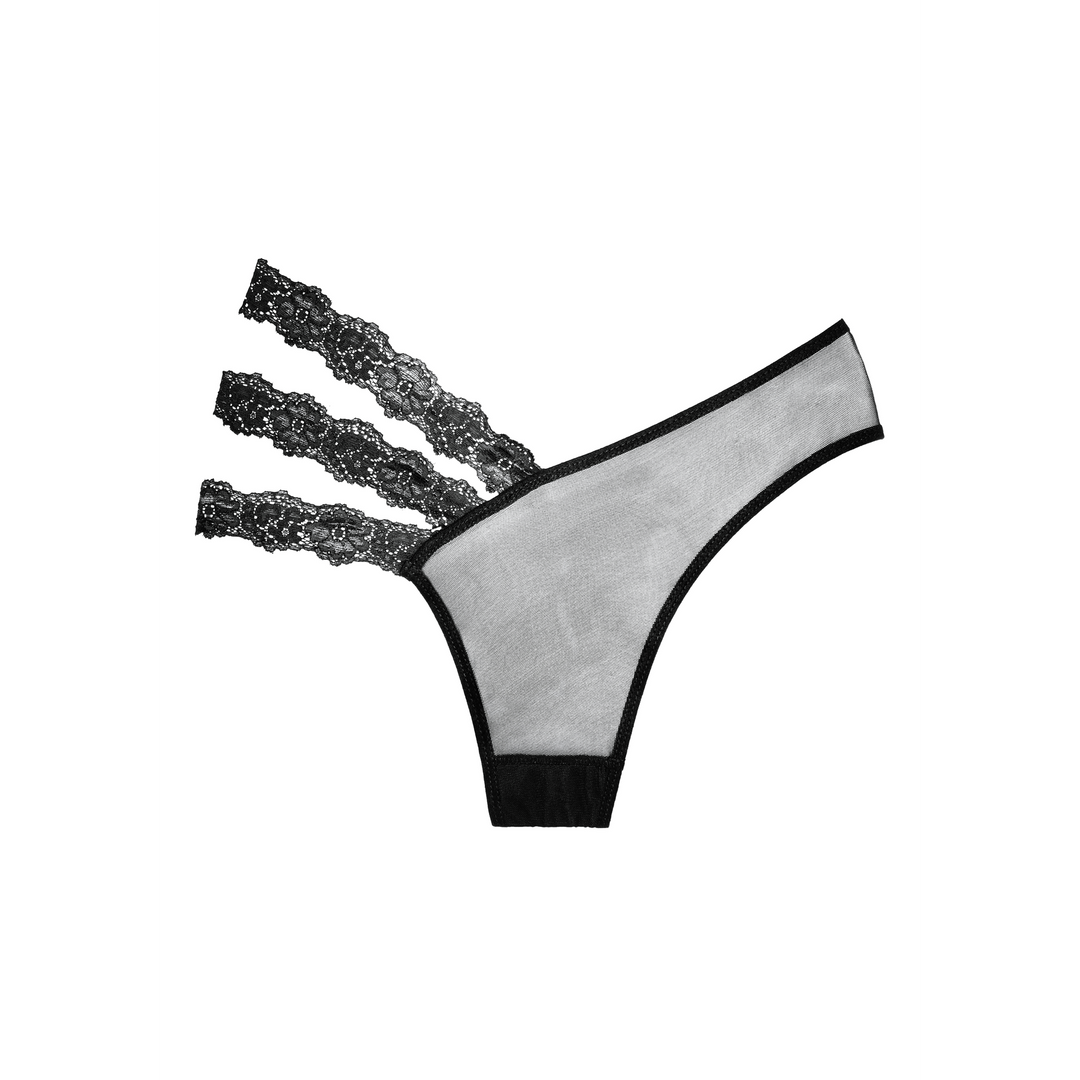 Wild Orchid Briefs Black - Asymmetrical & Seductive One Size
