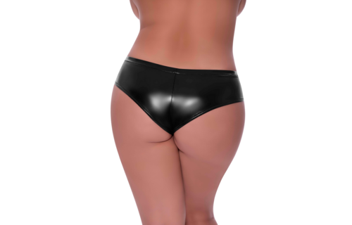 Low Rise Split Boyshort Black - Sexy & Comfort 2X Magic Silk