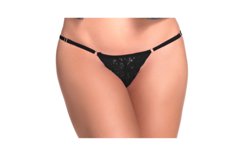 Sexy Spitzen-Schlüsselloch-Slip M/L Schwarz – Verstellbar & Elegant