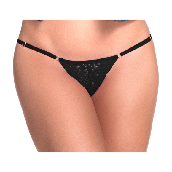 Spitze Keyhole Slip - S/M - Schwarz