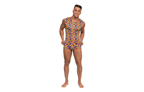 Fitness Tank – S: Stilvolles, atmungsaktives Pride-Oberteil von Male Power