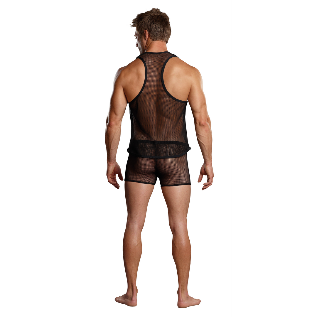 Cooles schwarzes Stretch-Tanktop L/XL | Male Power