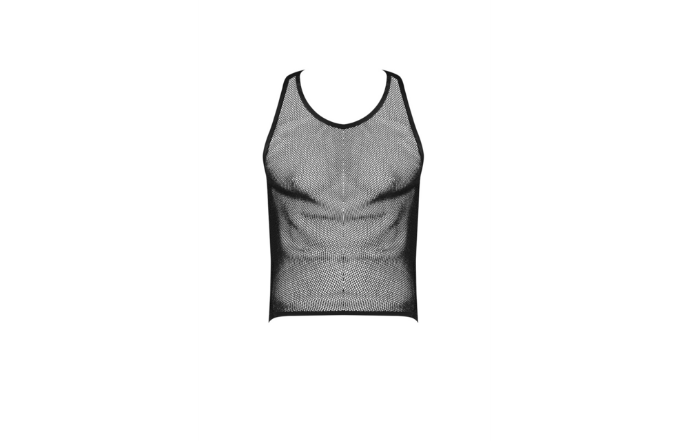 Stoere Zwarte Stretch Tanktop L/Xl | Male Power