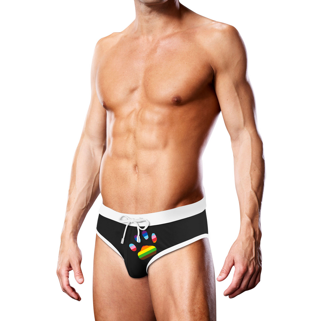 Swimming trunks - Black Oversized Paw - S