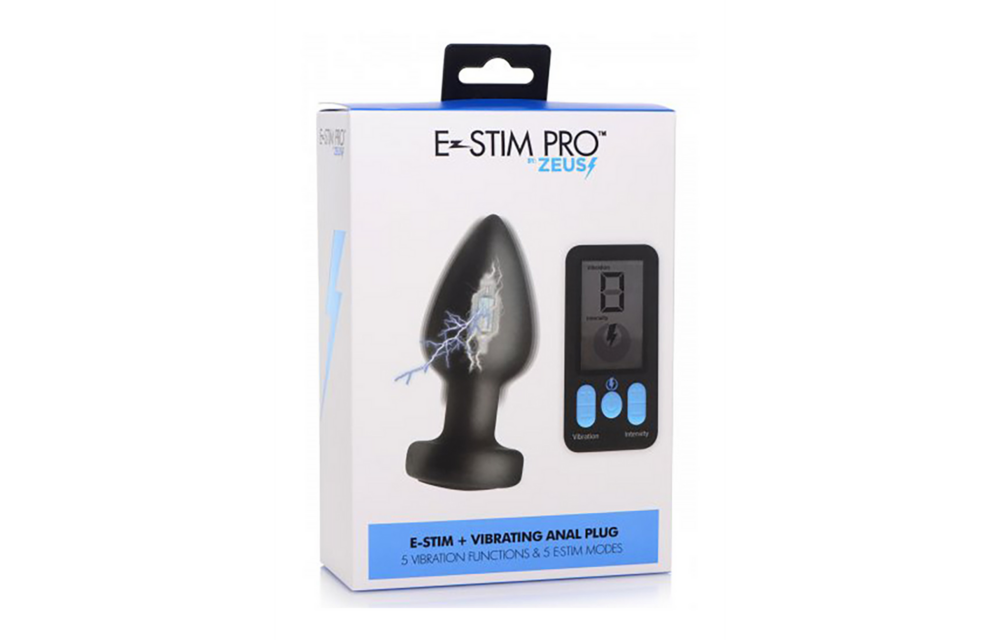 E-Stim Pro Silicone Anal Plug With Vibration & Remote Control