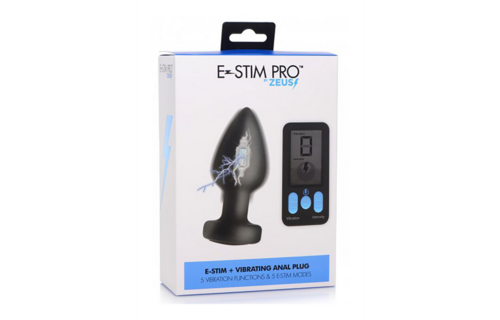 E-Stim Pro Silicone Anal Plug With Vibration & Remote Control