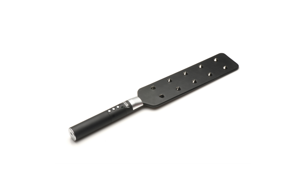 E-Stim Spiked Paddle Schwarz – Intensiver Elektro-Spanking-Spaß
