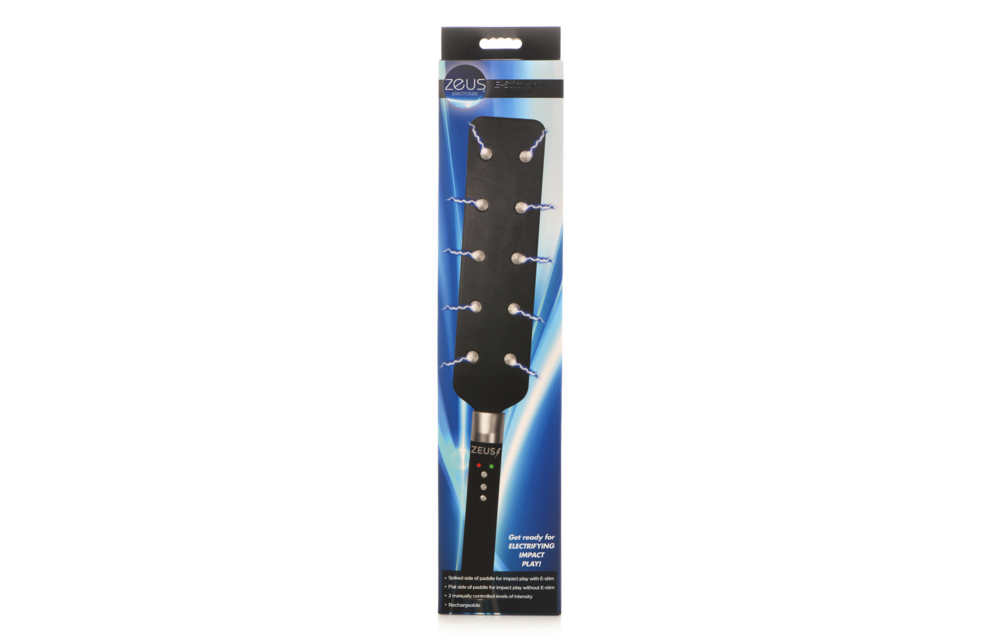 E-Stim Spiked Paddle Schwarz – Intensiver Elektro-Spanking-Spaß