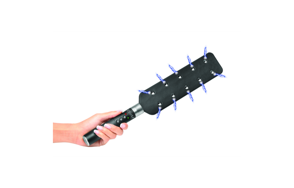 E-Stim Spiked Paddle Schwarz – Intensiver Elektro-Spanking-Spaß