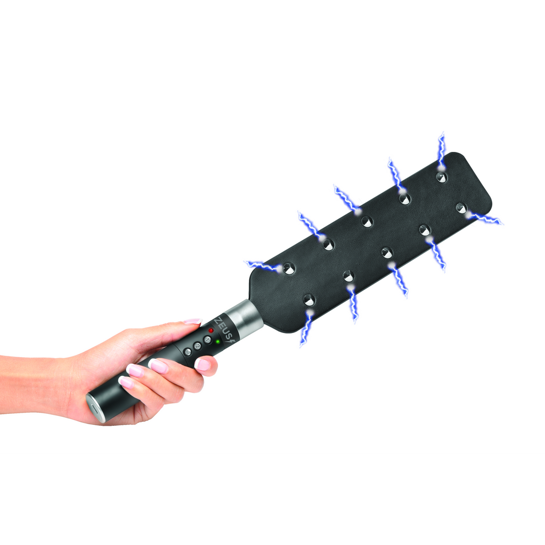 E-Stim Spiked Paddle Zwart – Intense Elektro Spanking Fun